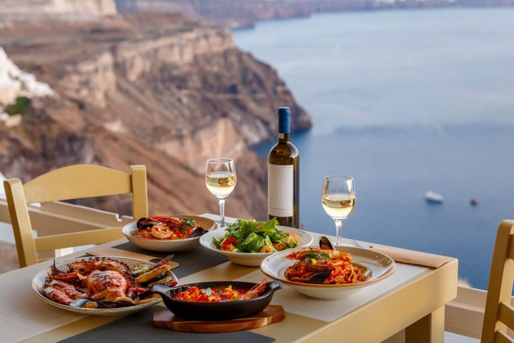 🌍 Top 5 Best Places in the World for Summer Vacation santorini food